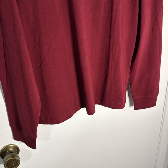 J. Crew Men's Medium Burgundy Long Sleeve Essential Tee NWT - Picture 3 of 7